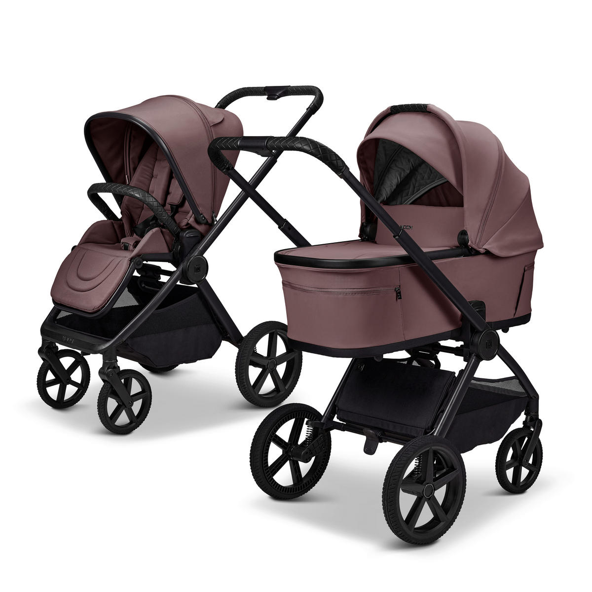 KINDERWAGENSET  GIO FOLD ETPU SET  tonka  - Schwarz/Mokka, Basics, Textil/Metall (120/58/92cm) - Moon Edition