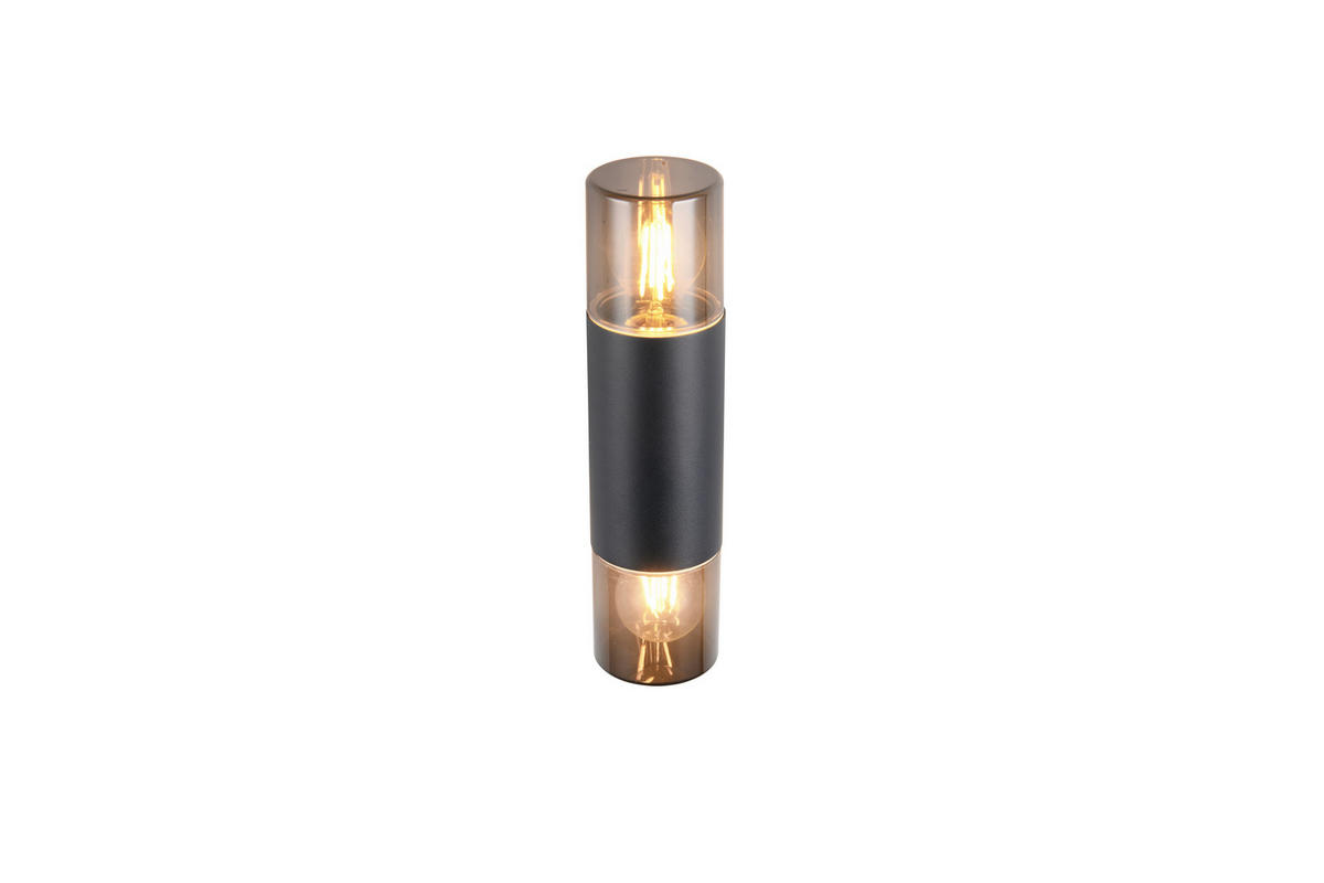 AUSSENWANDLEUCHTE - Schwarz/Grau, Design, Kunststoff/Metall (33/8,5/11,8cm) - Trio Leuchten