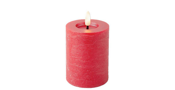 LED-KERZE 7/11,2 cm - Rot, Basics, Kunststoff/Paraffin (7/11,2cm) - Ambia Home