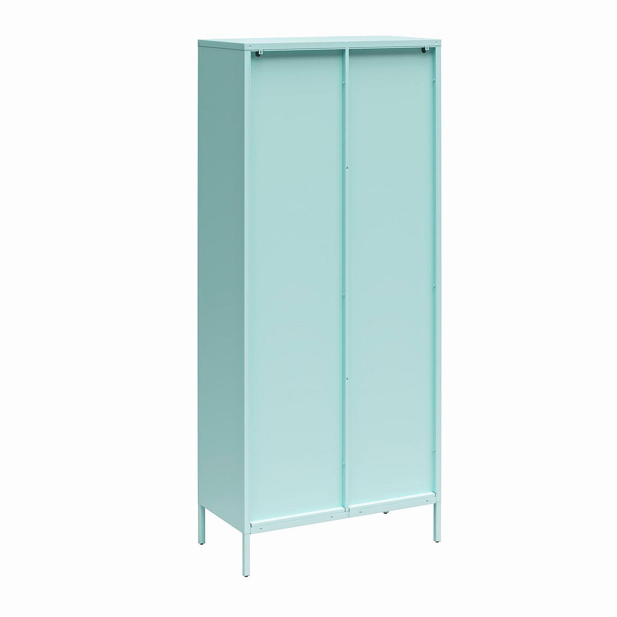 GARDEROBENSCHRANK Luna   in 80/186/40 cm  - Blau, Design, Glas/Metall (80/186/40cm) - MID.YOU