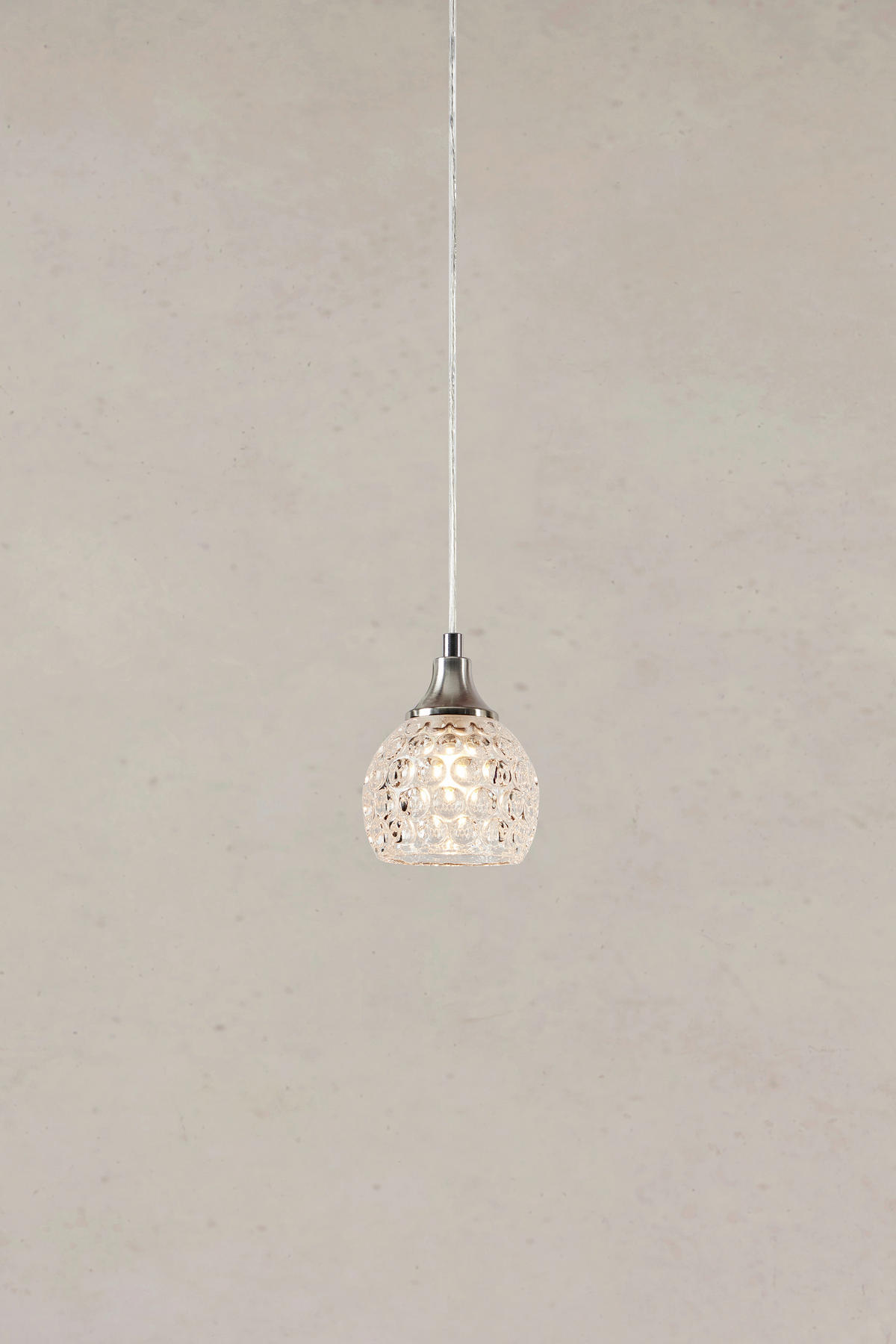 PENDELLEUCHTE CLEAR 11,5/14,5/11,5 cm  - Transparent/Nickelfarben, Trend, Glas/Metall (11,5/14,5/11,5cm) - Markslöjd