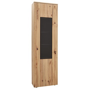 VITRINE in massiv Kernbuche Buchefarben - Anthrazit/Buchefarben, Natur, Glas/Holz (60/213/39cm) - Valnatura