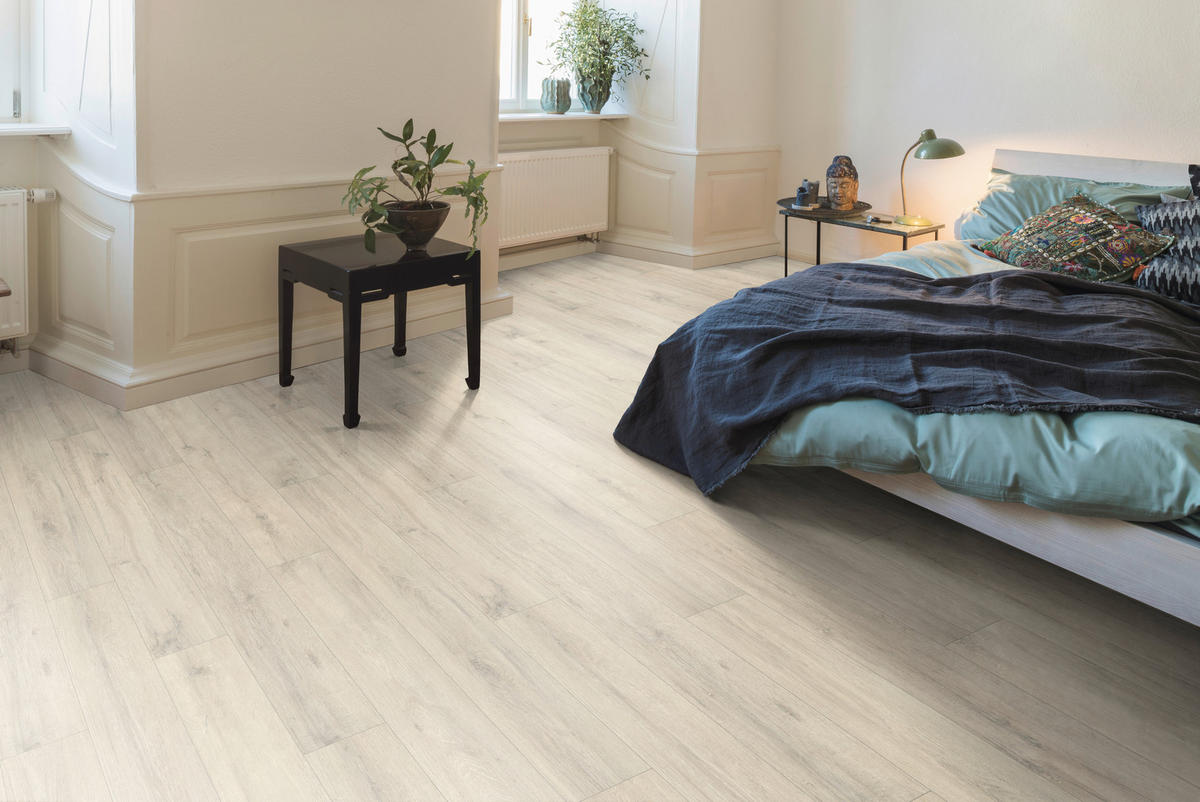 LAMINATBODEN Kreideeiche EGGER Nature Sense  per  m² - Eichefarben/Beige, KONVENTIONELL, Holzwerkstoff (129.2/19.3/0.7cm) - Egger Holzwerkstoffe