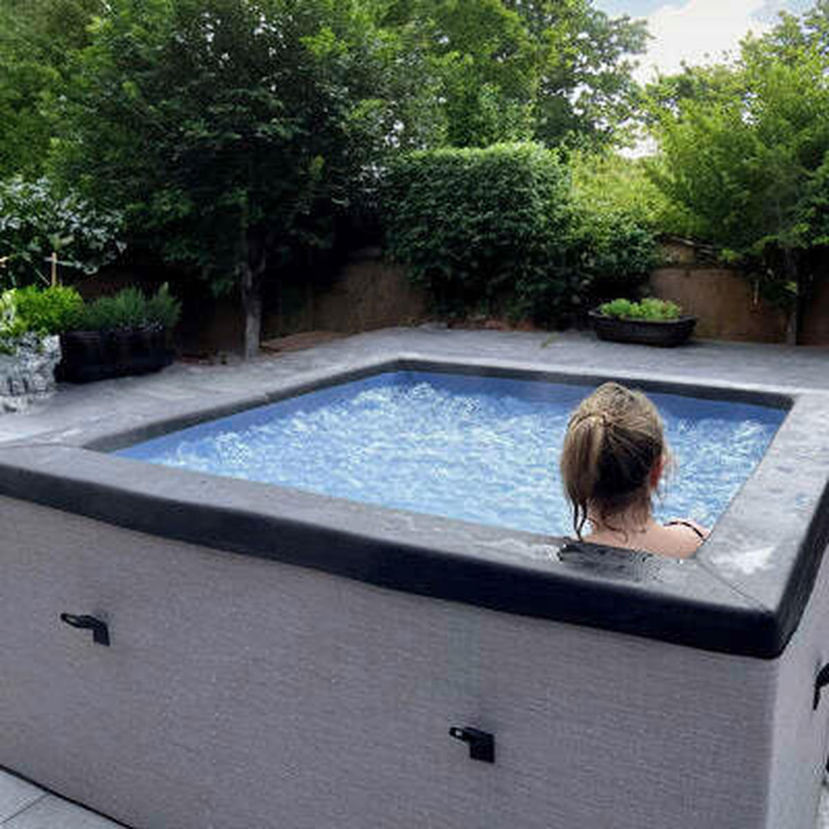 WHIRLPOOL NETSPA IDAHO SP-IDA6-PW  - Grauweiß, MODERN, Kunststoff (180/180/70cm)