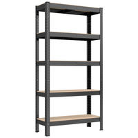 REGÁL NA ŤAŽKÉ BREMENÁ - čierna, Basics, kov/kompozitné drevo (75/150/30cm)