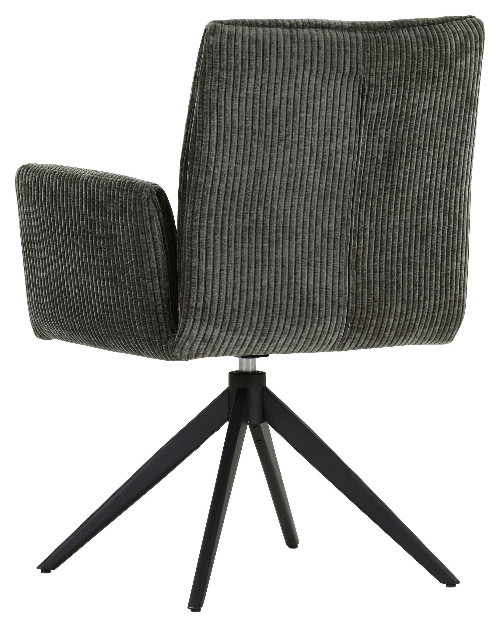ARMLEHNSTUHL  in Cord  - Schwarz/Grün, Design, Textil/Metall (65/90/60cm) - Novel