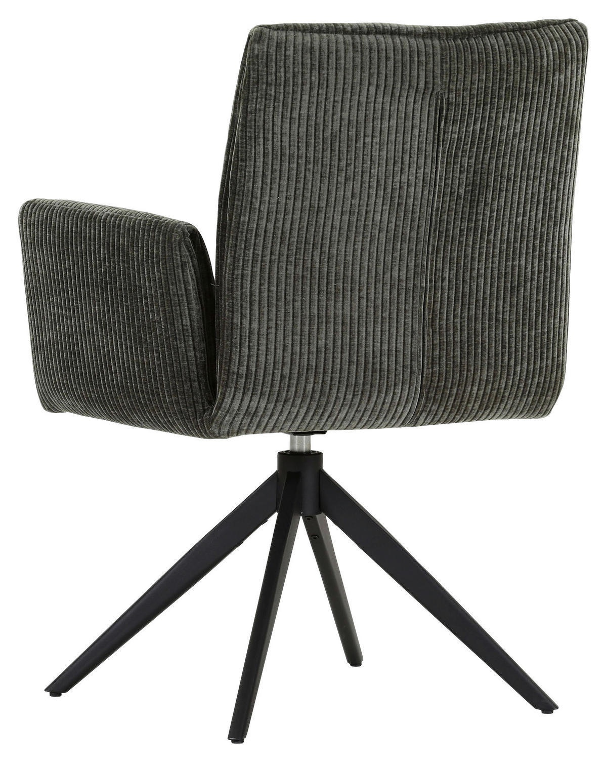 ARMLEHNSTUHL  in Cord  - Schwarz/Grün, Design, Textil/Metall (65/90/60cm) - Novel