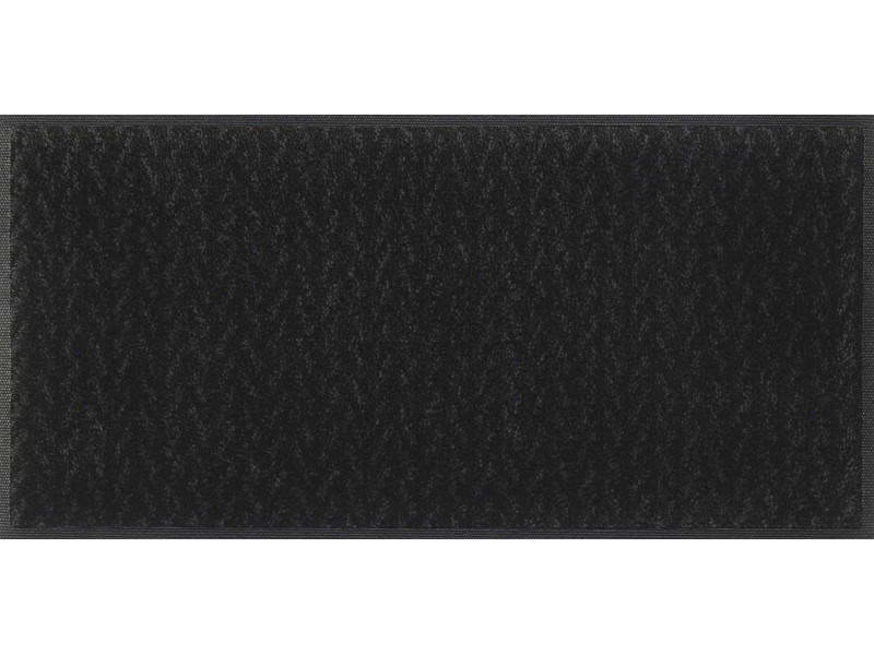 LÄUFER 35/75 cm Duo Charcoal Schwarz  - Schwarz, KONVENTIONELL, Kunststoff/Textil (35/75cm) - wash+dry