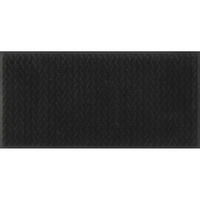 LÄUFER 35/75 cm Duo Charcoal  - Schwarz, KONVENTIONELL, Kunststoff/Textil (35/75cm) - wash+dry