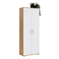 MULTISKÅP 70/178,9/33,5 cm 2-dörrar - vit/svart, Klassisk, trämaterial/plast (70/178,9/33,5cm) - Best Price