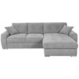ECKSOFA  in Mikrofaser Hellgrau  276/193 cm  - Chromfarben/Hellgrau, MODERN, Kunststoff/Textil (276/193cm) - Hom`in