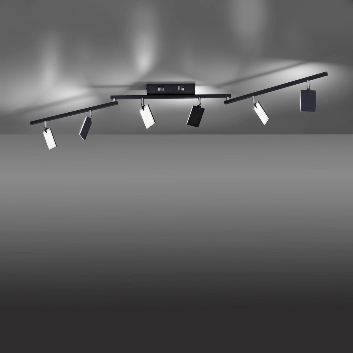 LED-STRAHLER PURE-MIRA 161/104/34 cm   - Schwarz, Design, Kunststoff/Metall (161/104/34cm) - Neuhaus PURE
