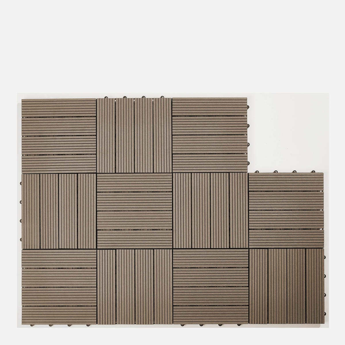 TERRASSENFLIESE PRO STÜCK - Braun, Basics, Holzwerkstoff/Kunststoff (30/30/2,4cm) - Ambia Garden