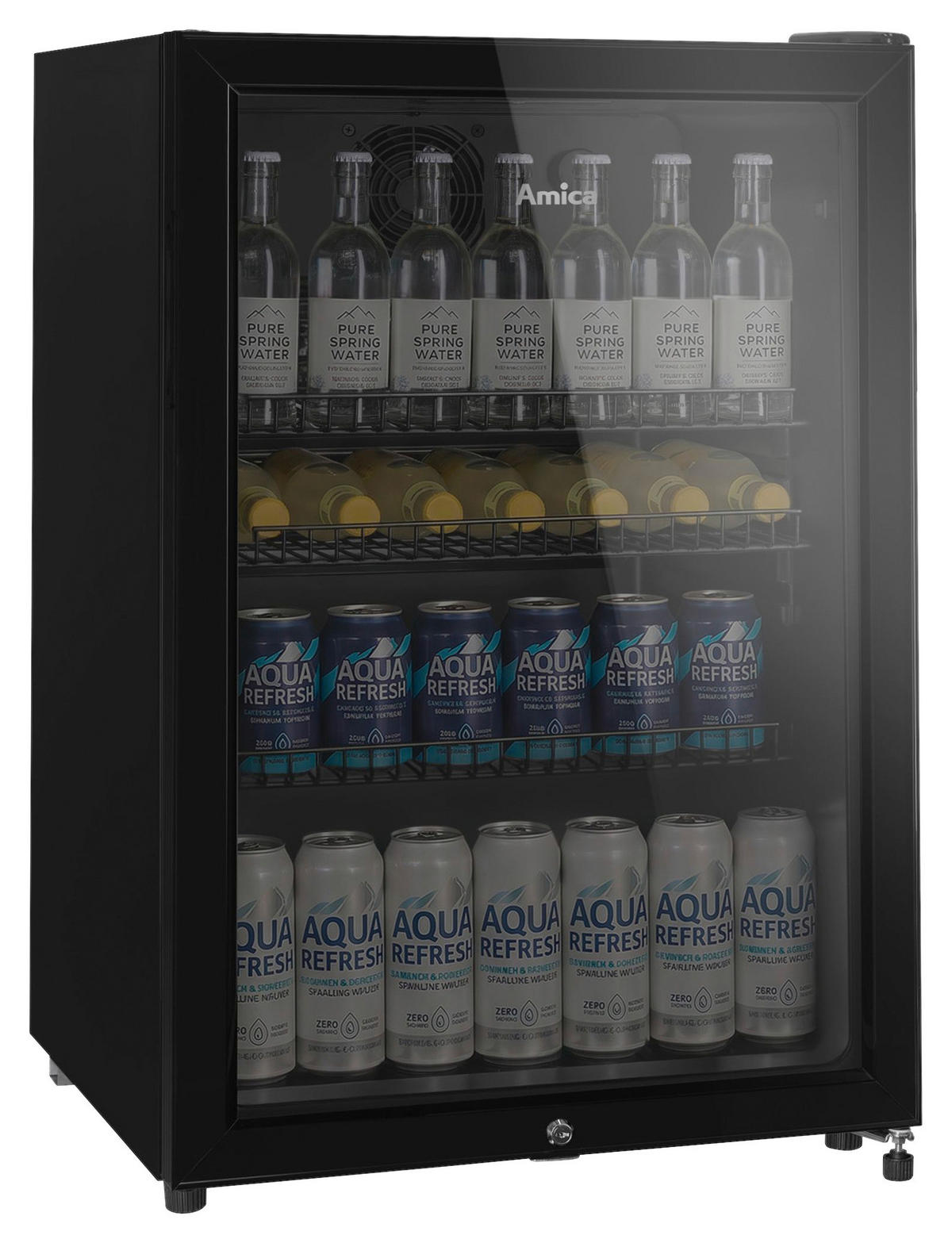 GETRÄNKEKÜHLSCHRANK 54,5/84/54 cm  - Schwarz, Basics, Glas/Metall (54,5/84/54cm) - Amica