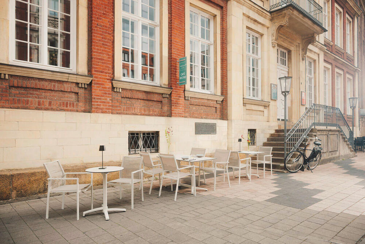 BISTROTISCH 120/80/73 cm  Metall, Kunststoff rund  - Beige/Grauweiß, Design, Kunststoff/Metall (120/80/73cm) - Niehoff Garden