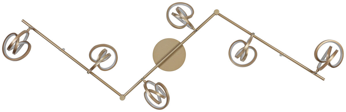 DECKENLEUCHTE 180/14/23,2 cm   - Weiß/Cappuccino, Trend, Kunststoff/Metall (180/14/23,2cm) - Novel