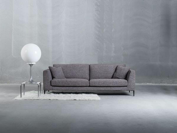 3-SITS SOFFA i svart, beige  - beige/svart, Basics, metall/trä (235/84/100cm) - Pure Home Comfort