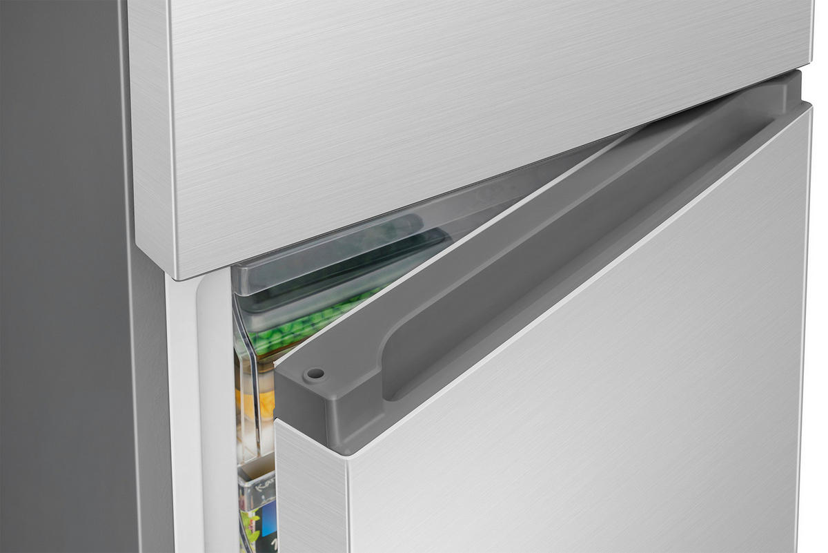 KÜHL-GEFRIER-KOMBINATION 773 539  - Edelstahlfarben, Basics (49,5/143/56,2cm) - Bomann