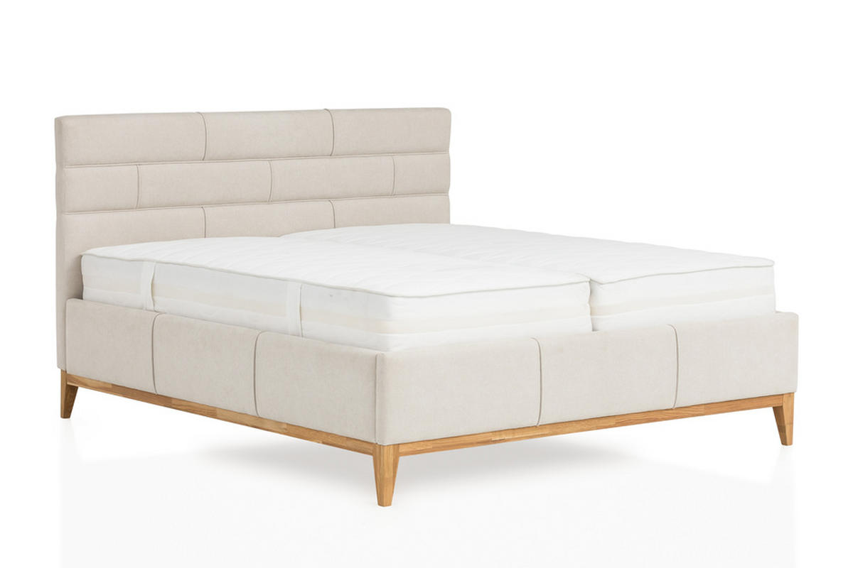 TAPACIRANI KREVET 180/200 cm     bež  - prirodna boja/bež, Konvencionalno, drvo/tekstil (180/200cm) - Hom`in