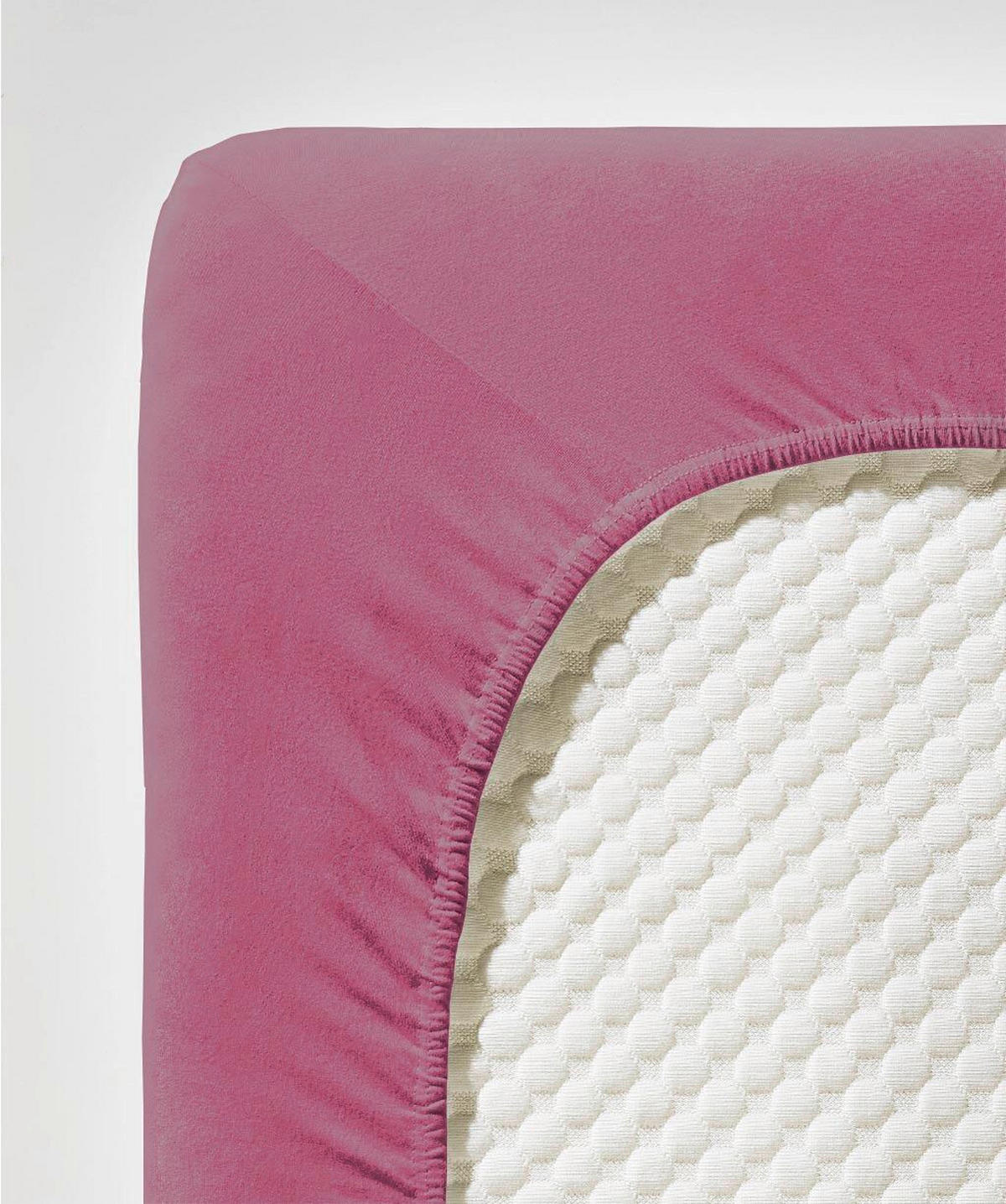 BOXSPRING-FIXLEINTUCH - Beere, Basics, Textil (140-160/200-210cm) - Fleuresse