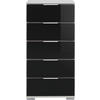 KOMMODE  in 49/102/41 cm  - Chromfarben/Alufarben, Design, Glas/Holzwerkstoff (49/102/41cm) - Livetastic