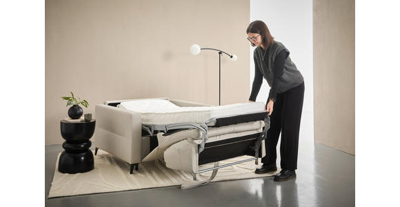 SCHLAFSESSEL Echtleder Schwarz Liegefunktion {item.attr(124-153'),[ ]} - Schwarz, Design, Leder/Metall (115/89/97cm) - Novel