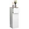 HIGHBOARD  in 30/95/30 cm  - Weiss/Silberfarben, Modern, Holzwerkstoff/Metall (30/95/30cm) - MID.YOU