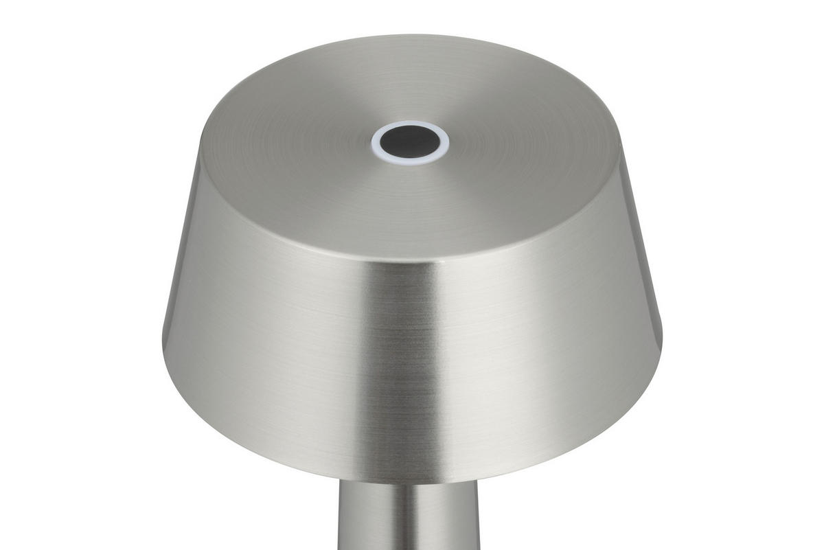 AKKU-TISCHLEUCHTE Aniara 11/22,1 cm  - Silberfarben, Basics, Metall (11/22,1cm) - Novel