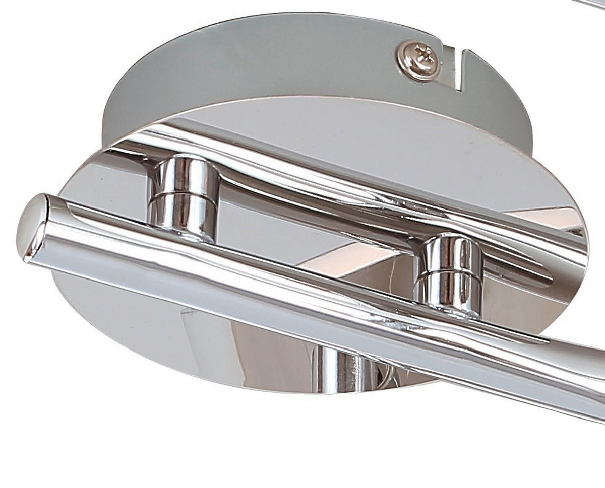 LED-STRAHLER 40/40/19 cm   - Chromfarben, Design, Kunststoff/Metall (40/40/19cm)