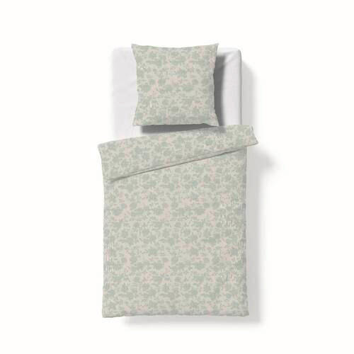 BETTWÄSCHESET Black Premium Tencel Damast Damast 200/210 cm  65 cm/65 cm  - Salbeigrün, Basics, Textil (200/210cm) - Fleuresse