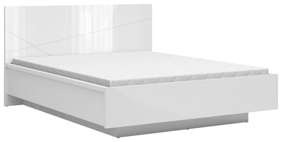 BETT  in Weiß Hochglanz  - Weiß Hochglanz, MODERN (160/200cm) - MID.YOU