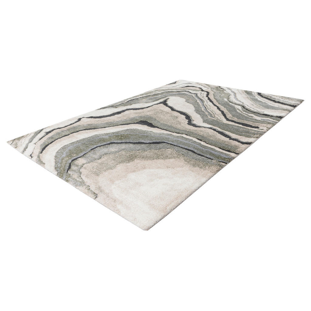 Thumbnail - Obsession Webteppich, Grün, Hellgrau, Kunststoff, Textil, Abstraktes, rechteckig, 60x110 cm, Oeko-Tex® Standard 100, für...