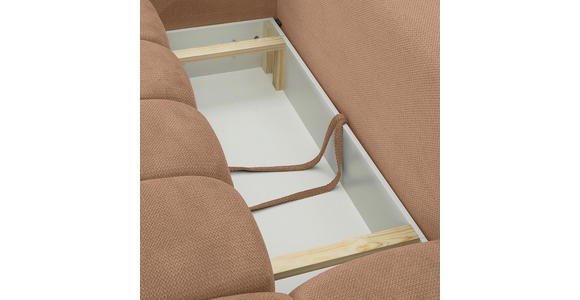 ECKSOFA Rosa Plüsch Zierkissen, Rückenkissen, Bettkasten, Schlaffunktion, Rücken echt, Liegefläche im Originalstoff  - Schwarz/Rosa, KONVENTIONELL, Kunststoff/Textil (253/192cm) - Carryhome