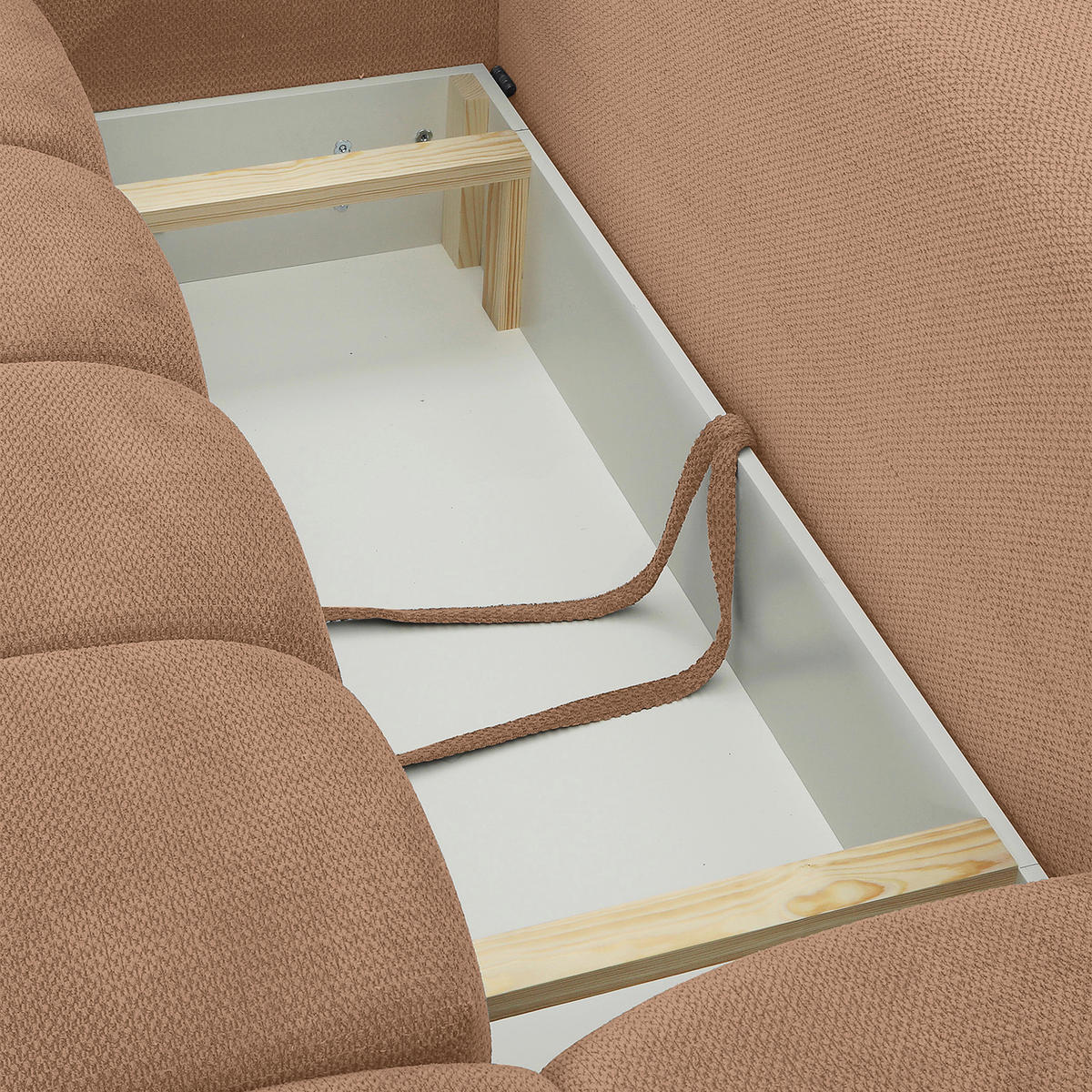 ECKSOFA Rosa Plüsch Zierkissen, Rückenkissen, Bettkasten, Schlaffunktion, Rücken echt, Liegefläche im Originalstoff  - Schwarz/Rosa, KONVENTIONELL, Kunststoff/Textil (253/192cm) - Carryhome