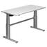 SCHREIBTISCH - Silberfarben/Weiß, Design, Holzwerkstoff/Metall (160/66-130/80cm) SCHREIBTISCH - Silberfarben/Weiß, Design, Holzwerkstoff/Metall (160/66-130/80cm)