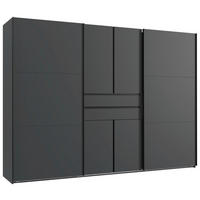 KLEIDERSCHRANK 300/216/65 cm,  in Graphitfarben, 6-türig  - Schwarz/Graphitfarben, Design, Holzwerkstoff/Metall (300/216/65cm) - Stylife