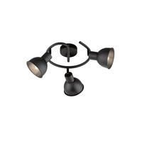 DECKENSTRAHLER - Schwarz, Design, Metall (35,00/17cm) - Fischer & Honsel