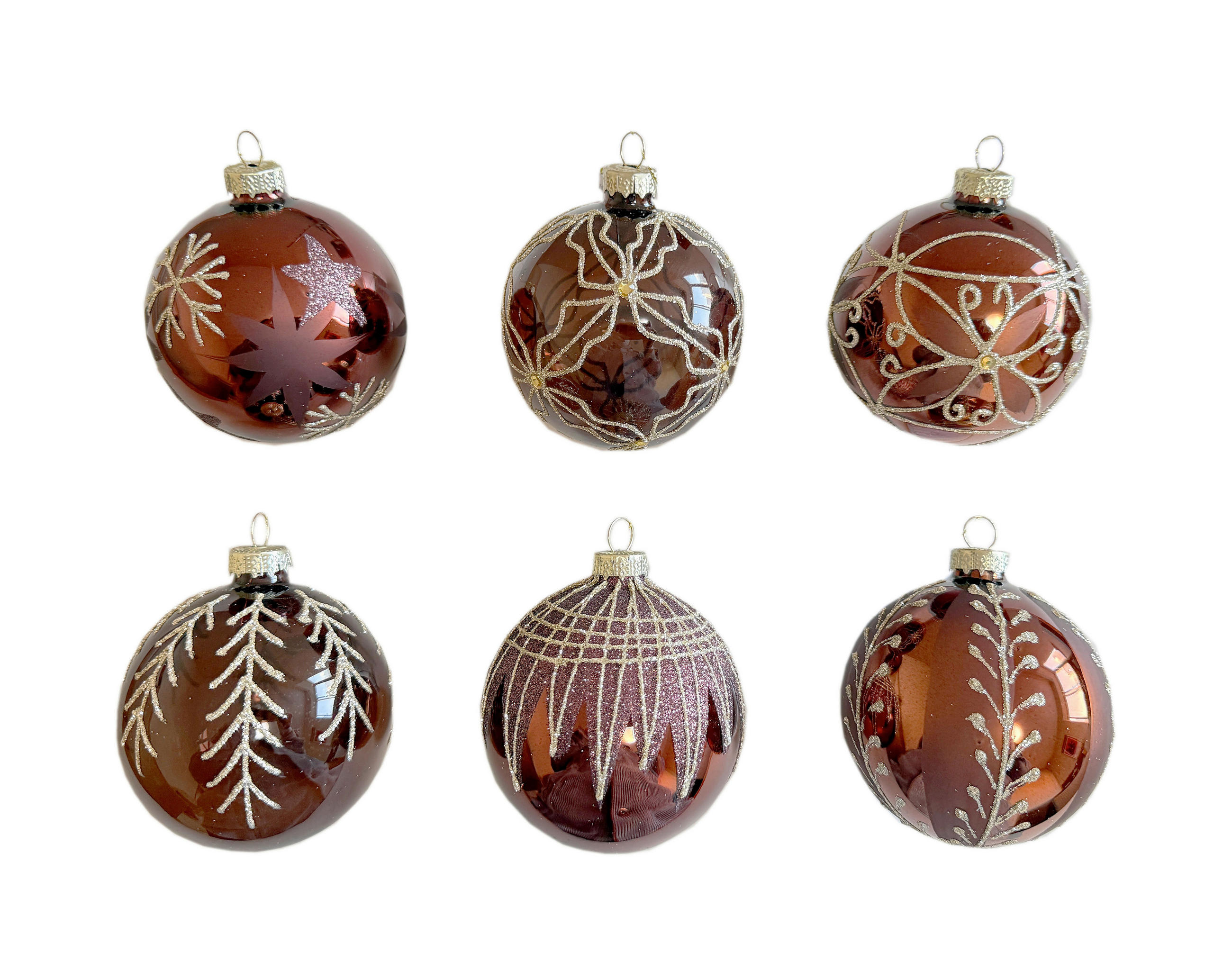 KARÁCSONYFAGÖMB - barna/aranyszínű, Lifestyle, műanyag/üveg (8cm) - X-Mas