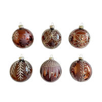 KARÁCSONYFAGÖMB - barna/aranyszínű, Lifestyle, műanyag/üveg (8cm) - X-Mas