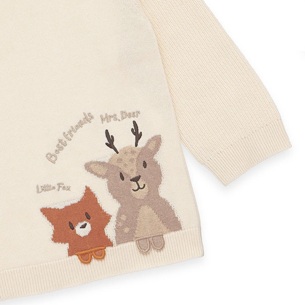 PULLOVER Forest Animals  - Creme, Natur, Textil (62null) - Avelia
