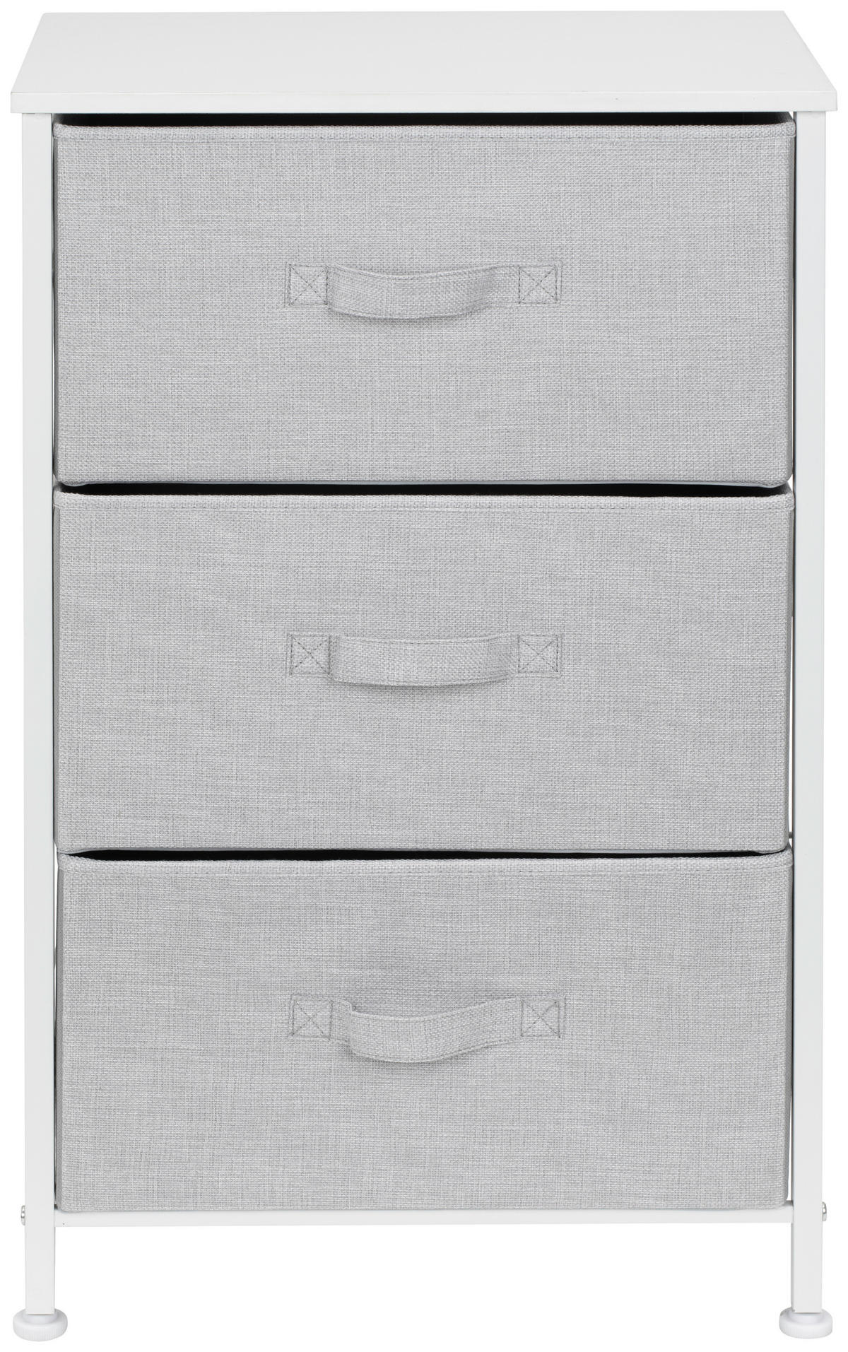 KOMMODE  in 45/71.5/30 cm  - Weiß/Grau, MODERN, Holzwerkstoff/Textil (45/71.5/30cm) - PBJ