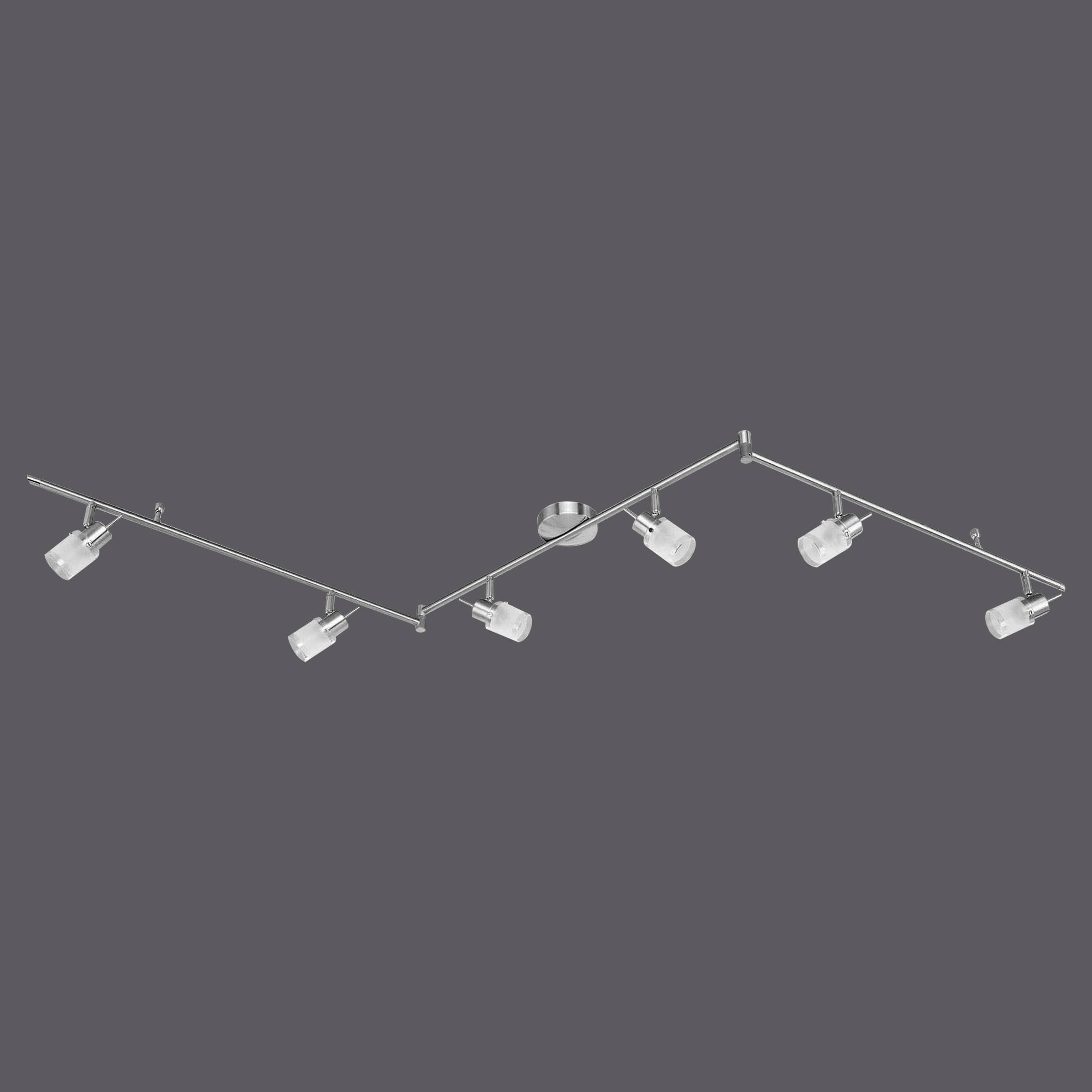 DECKENLEUCHTE    195/16/17,5 cm  - Weiß/Nickelfarben, Design, Glas/Metall (195/16/17,5cm) - Xora