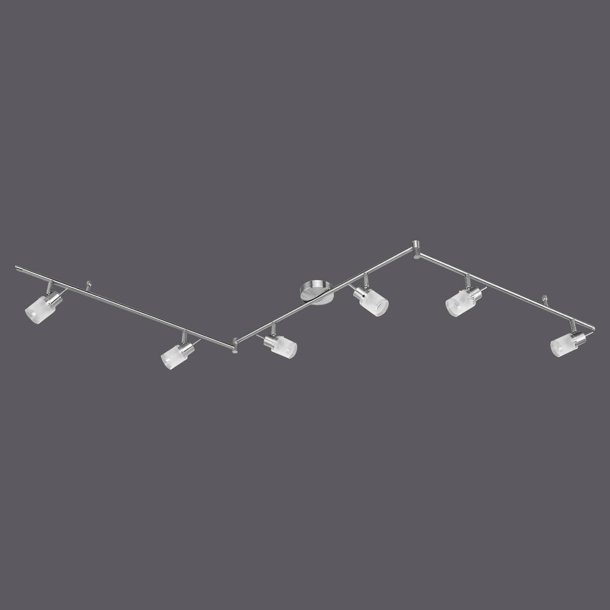DECKENLEUCHTE 195/16/17,5 cm   - Weiß/Nickelfarben, Design, Glas/Metall (195/16/17,5cm) - Xora