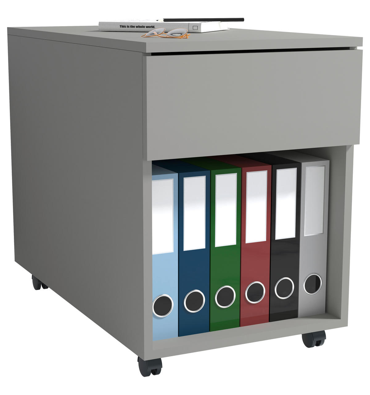 ROLLCONTAINER 39/55/70 cm  - Grau, Design, Holzwerkstoff/Kunststoff (39/55/70cm) - MID.YOU