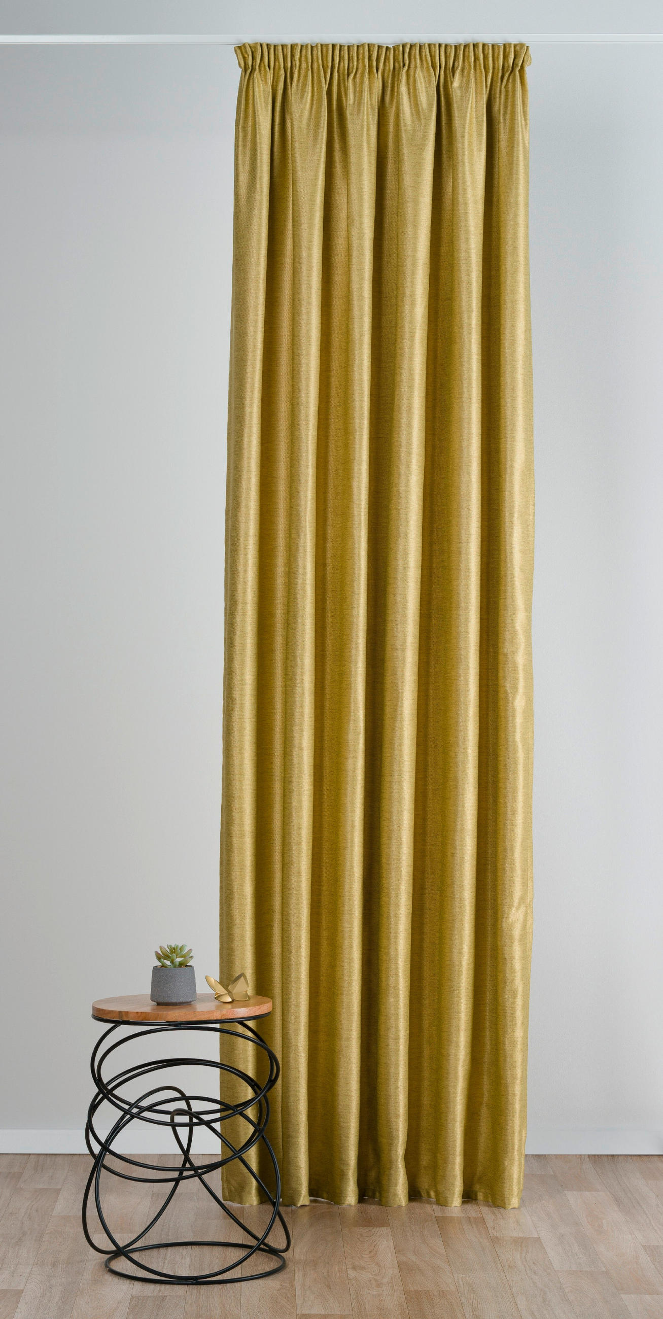 DRAPERIE CONFECțIONATĂ black-out (nu permite trecerea luminii)  - verde limetă, Basics, textil (26.5/43/5cm)