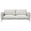 3-SITZER-SOFA Webstoff, Flachgewebe Hellgrau  - Hellgrau/Schwarz, Design, Textil/Metall (212/80,5/88cm) - Livetastic