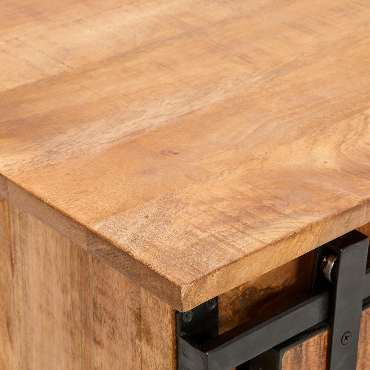 LOWBOARD Lusaka  in 140/50/40 cm  - Schwarz/Braun, Natur, Holz (140/50/40cm) - Livetastic