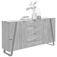 SIDEBOARD in 172,8/90,6/43 cm - Eichefarben/Schwarz, Trend, Holz/Metall (172,8/90,6/43cm) - Landscape