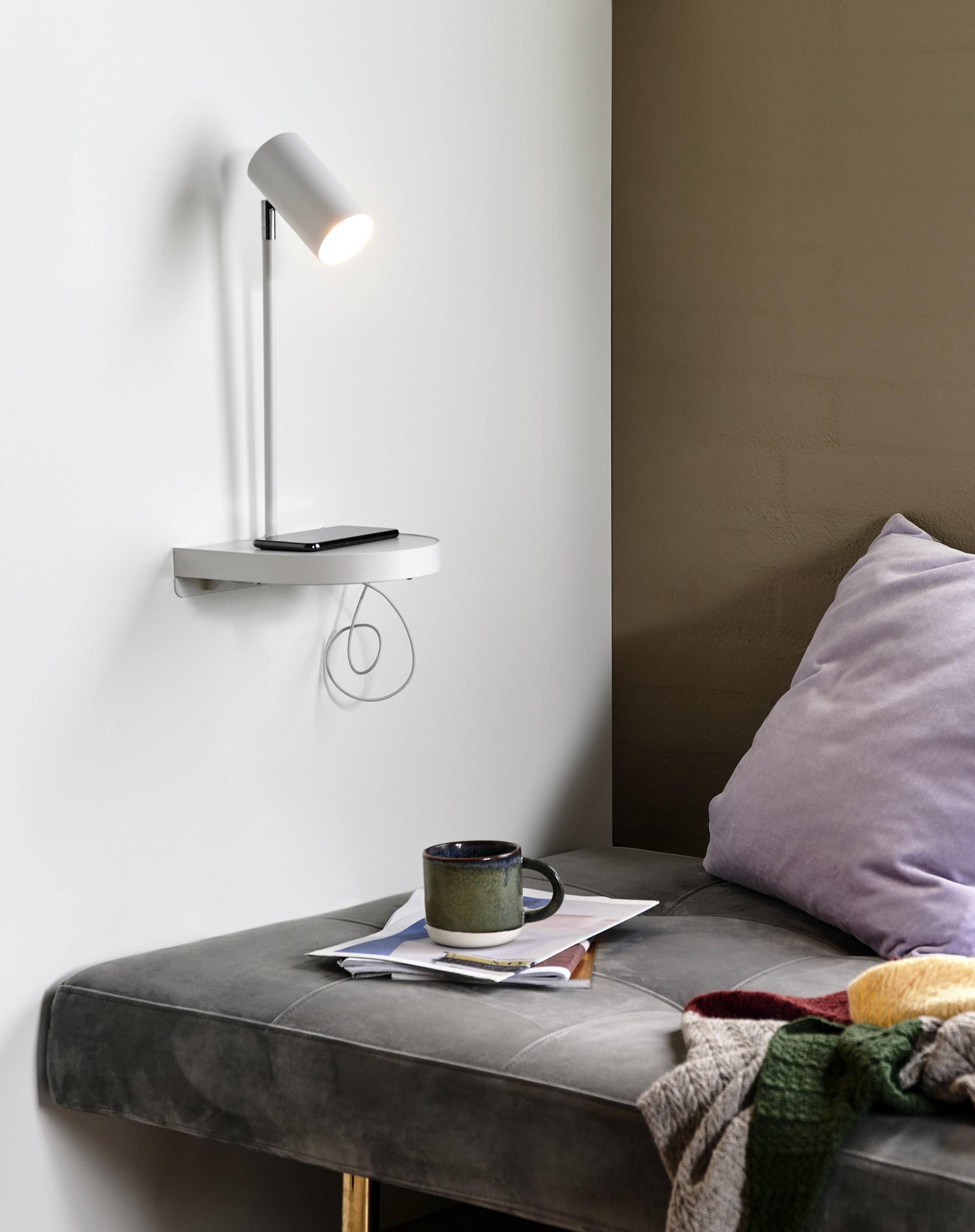 WANDLEUCHTE Cody 20/20/42,9 cm   - Weiß, Design, Metall (20/20/42,9cm) - Nordlux