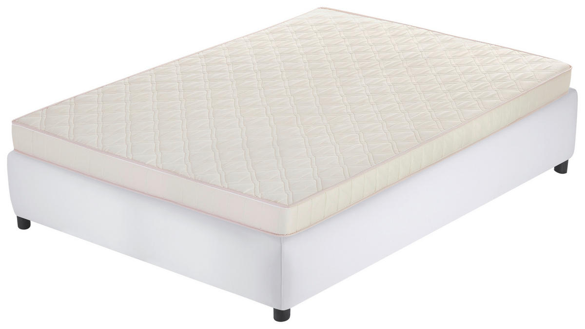 KALTSCHAUMMATRATZE 140/200 cm, Höhe ca.: 13 cm, H2 + H3 = mittel + fest,  - Weiß, Basics, Textil (140/200cm) - P & B